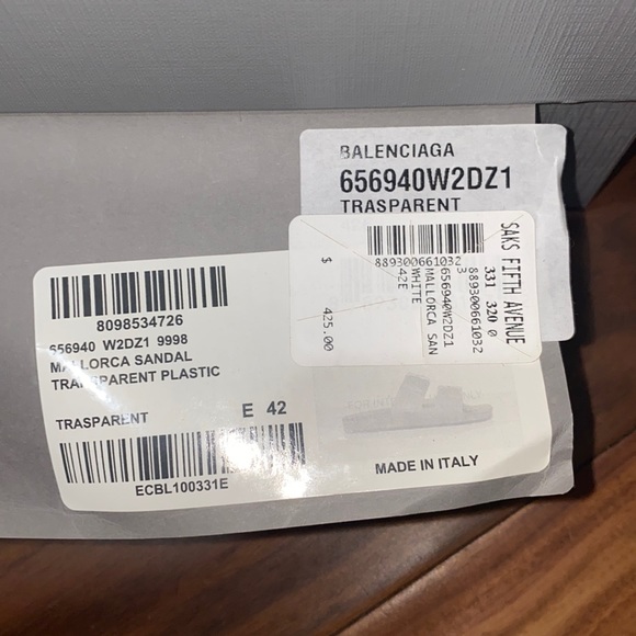 Balenciaga Mallorca Transparent Plastic Sandals - Picture 2 of 5